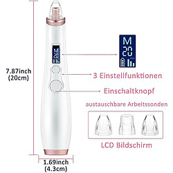 Acheter Chrono Nouveau dispositif électrique d'aspiration de points noirs acné points noirs nettoyeur de pores appareil de beauté raffermissant visualisation de la peau dispositif de points noirs(Or rose)