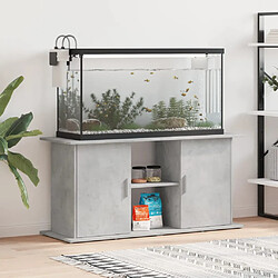 vidaXL Support pour aquarium gris béton 121x41x58 cm bois d'ingénierie