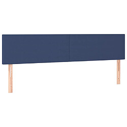 Avis vidaXL Tête de lit à LED Bleu 180x5x78/88 cm Tissu