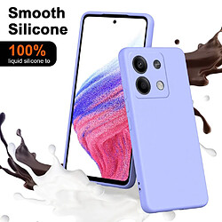 Htdmobiles Coque pour Xiaomi Redmi Note 13 5G - housse etui silicone gel fine + film ecran - MAUVE