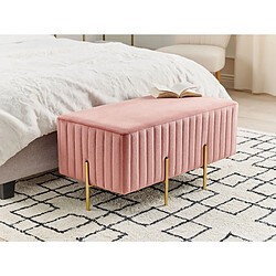 Beliani Banc DAYTON Rose pastel Velours