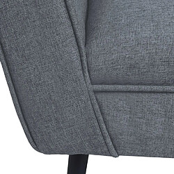 Avis vidaXL Fauteuil gris clair acier et tissu