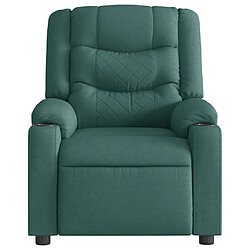 Acheter vidaXL Fauteuil inclinable électrique Vert foncé Tissu