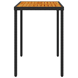 Maison Chic Table de jardin | Table d'extérieur avec dessus en bois d'acacia noir 115x54x74 cm -GKD75269 pas cher