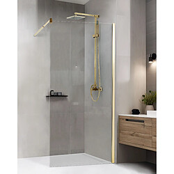 Beliani Parois de douche AHAUS 100 x 190 cm Doré