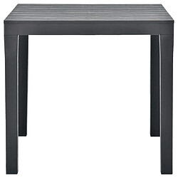 Avis vidaXL Table de jardin avec 2 bancs Plastique Anthracite