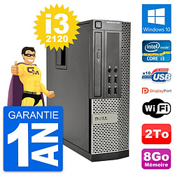 PC Dell OptiPlex 990 SFF Intel i3-2120 RAM 8Go Disque Dur 2To Windows 10 Wifi - Occasion