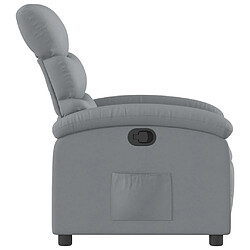 Avis vidaXL Fauteuil inclinable Gris clair Tissu