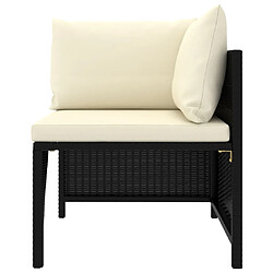 Acheter Maison Chic Salon de jardin 11pcs + coussins - Mobilier/Meubles de jardin - Table et chaises d'extérieur Résine tressée Noir -MN81491