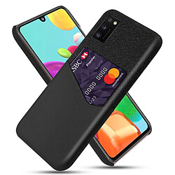 Coque en TPU + PU avec porte-carte noir pour votre Samsung Galaxy A41 (Global Version)