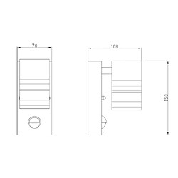 Avis Steel applique murale extérieure LED GU10 à simple émission lumières détecteur de mouvement bâtiment façade entrée IP44 230V SINGLE