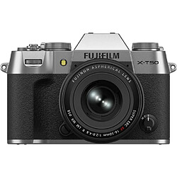 Appareil photo sans miroir FUJIFILM X-T50 avec objectif XF 16-50 mm f/2.8-4.8 (argent)