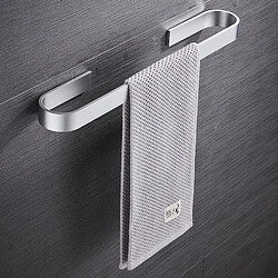 Universal Porte-serviettes Porte-serviettes de salle de bains Porte-manteaux Espace Noir Argent Aluminium Mur Serviettes Bar-organisateur Cuisine Rangement Rack