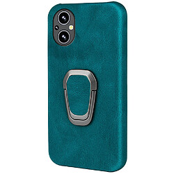 Coque en TPU + PU avec béquille rotative, cyan pour votre OnePlus Nord N20 5G