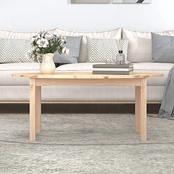 Avis ComfortXL Table Basse 110x55x45 Cm Bois Massif De Pin