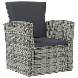 Avis Maison Chic Salon de jardin 8 pcs + coussins - Mobilier/Meubles de jardin - Table et chaises d'extérieur Résine tressée Gris -MN27417