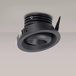 Inspired Neptuno Spot Encastré Mini Pivotant, LED 3W, 3000K, 210lm, Noir, 3 ans de Garantie