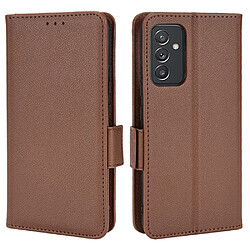 Etui en PU texture litchi, antichoc avec support marron pour votre Samsung Galaxy A82 5G/Quantum 2