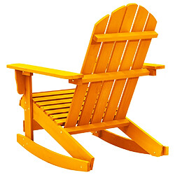 Avis vidaXL Chaise à bascule de jardin Adirondack bois de sapin orange