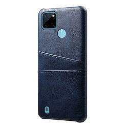 Coque en TPU + PU KSQ anti-griffes avec porte-cartes, bleu pour votre Realme C21Y/Realme C25Y