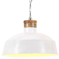 vidaXL Lampe suspendue industrielle 42 cm Blanc E27