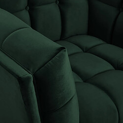 Acheter Rendez Vous Deco Fauteuil Mona en velours vert foncé