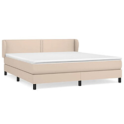 Maison Chic Structures de lit + matelas,Lit à sommier tapissier avec matelas Cappuccino 180x200 cm -MN98663