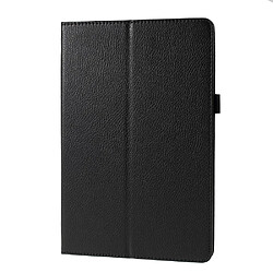 Avis Etui en PU texture litchi avec support noir pour Samsung Galaxy Tab S5e SM-T720