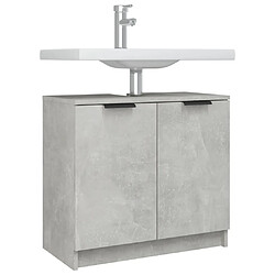 Maison Chic Armoire de bain,Meuble de rangement de salle de bain,Meuble haut Gris béton 64,5x33,5x59 cm Bois d'ingénierie -GKD596626 pas cher