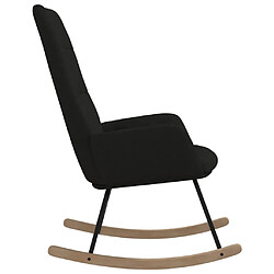 Avis vidaXL Chaise à bascule Noir Tissu