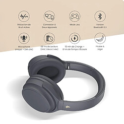 Écouteurs sans fil à réduction de bruit active Edifier WH700NB, Bluetooth 5.3 - Gris