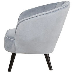 Beliani Fauteuil DALA Velours Gris clair pas cher