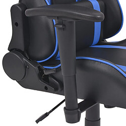 Avis vidaXL Chaise de bureau inclinable avec repose-pied Bleu