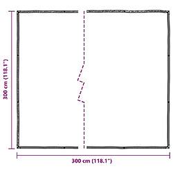 vidaXL Bâche transparente avec œillets 3x3 m polyéthylène pas cher