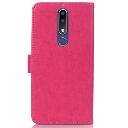 Wewoo Housse Coque Pour Nokia 3.1 Plus - Étui à rabat horizontal en cuir avec fleurs pressées, boucle, support, fentes et porte-cartes magnétiques (rose)