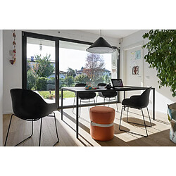 Avis Inside 75 Table repas IRON 8 couverts 200x100cm pieds métal plateau noir