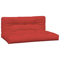 vidaXL Coussins de palette lot de 2 rouge tissu