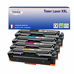 T3AZUR - Lot de 4 Toners compatibles avec Canon 046H pour Canon LBP-653Cdw, LBP-654Cx (Noir+Couleur)