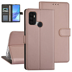 Etui porte cartes pour Oppo A53s - Rose Gold