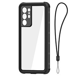 Coque Intégrale pour Samsung S21 Ultra Waterproof IP68 Redpepper Contour Noir