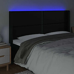 Acheter Maison Chic Tête de lit moderne à LED lumineuse pour chambre - Décoration de lit Noir 203x16x118/128 cm Similicuir -MN59431