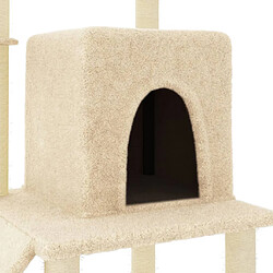 Acheter Helloshop26 Arbre à chat meuble tour grimper jouet grattage grattoir escalade plateforme avec griffoirs en sisal 96,5 cm crème 02_0022537