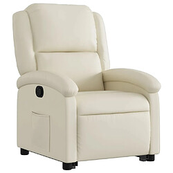 Avis vidaXL Fauteuil inclinable Crème Similicuir