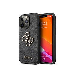 Guess Maroquinerie Guess Coque pour Apple iPhone 13 Pro PU 4G Big Gris