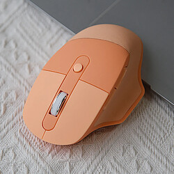 Souris sans fil Bluetooth 2.4G +, pour iPad, ordin Orange