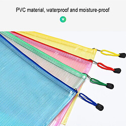 Wewoo Trousse 10 PCS fermeture à glissière en plastique sac fichier document, livraison de couleur aléatoire, taille: 33,5 * 23cm pas cher