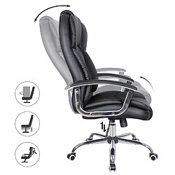 Acheter SONGMICS Fauteuil de bureau, Large assise rembourrée, avec Appui-tête, Hauteur réglable, Ergonomique, Noir OBG57B