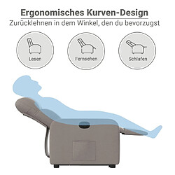 vidaXL Fauteuil inclinable taupe tissu pas cher