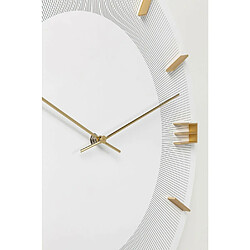 Acheter Karedesign Horloge murale Leonardo blanche et dorée Kare Design