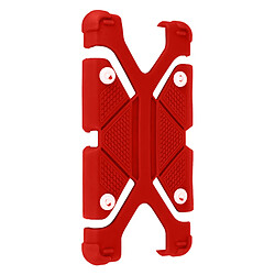 Avizar Coque smartphone 4.7 à 5.3 pouces Universel Bumper Silicone rouge Mode Support